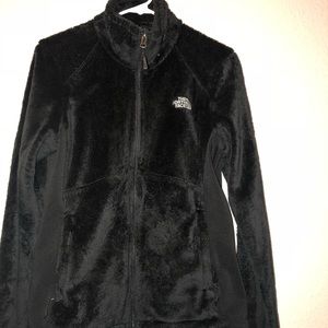 Black North face fleece zip up